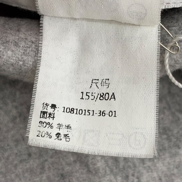 Maxmara Womens Reversible Pink & Gray Wool Belted Coat V-Neck Long Sleeves Size - Picture 9 of 10